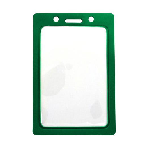 Green Color Frame - Vertical - Vinyl Badge Holder - 100 per pack