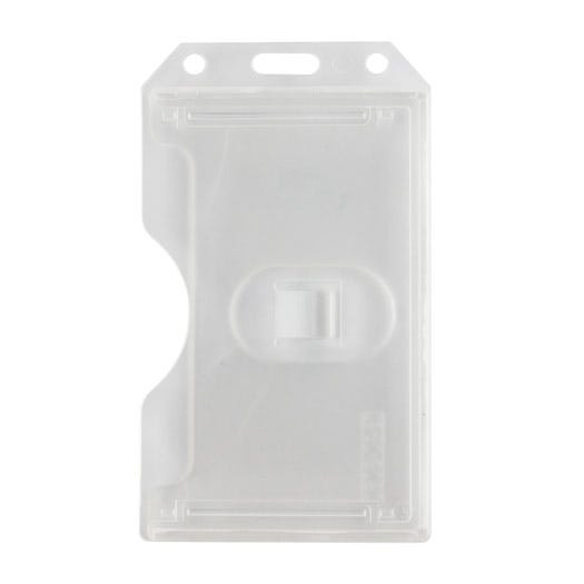 Clear Rigid Plastic Badge Holder - Vertical - 2-Sided Multi-Card Holder - 50 per pack