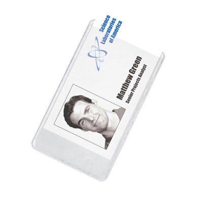 Adhesive Back - Multi Direction - Clear Vinyl Badge Holder - 100 per pack - DISCONTINUED