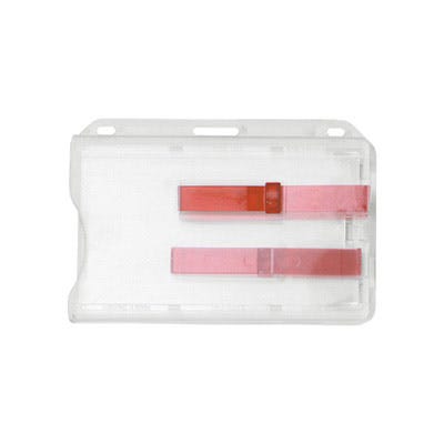 Frosted Rigid 2-Access Card Holders w/ Extractor Slides - 1840-6400