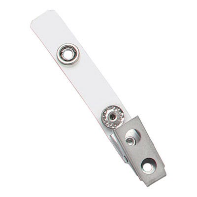 2.75'' Clear Vinyl 2-Hole Badge Clip - 500 per pack