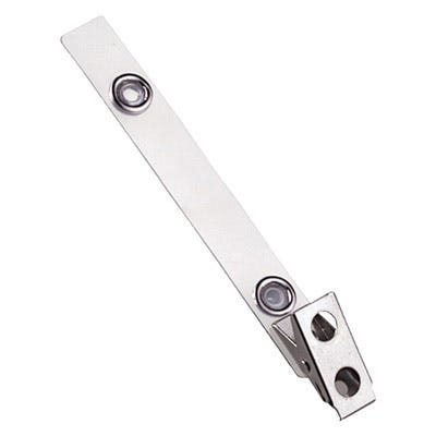 3.5'' Clear Vinyl 2-Hole Badge Clip - 500 per pack