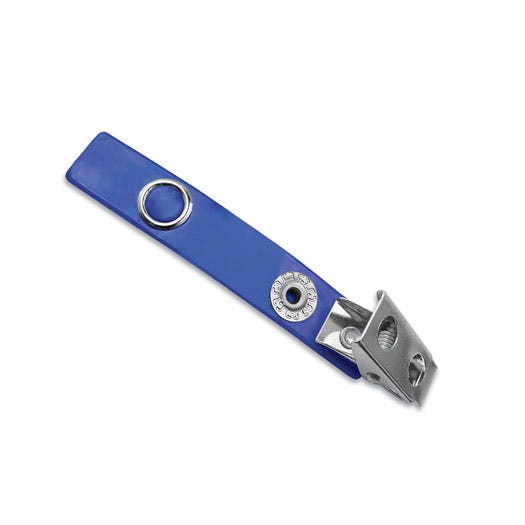 2.75" Blue Vinyl 2-Hole Strap Clip - 100 per pack