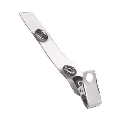 2.75'' Clear Vinyl 1-Hole Badge Clip - 500 per pack
