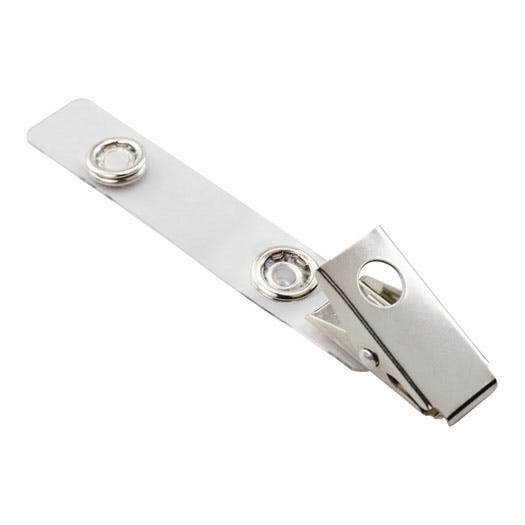 2.75" Clear Vinyl 1-Hole Strap Clip - 100 per pack