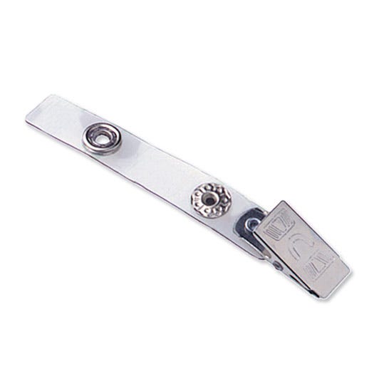 2.75'' Clear Vinyl ''U'' Badge Strap Clip - 500 per pack