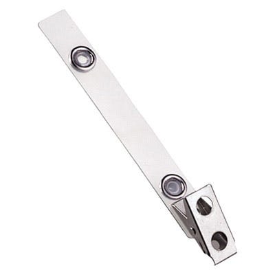 4'' Clear Mylar 2-Hole Badge Clip - 100 per pack