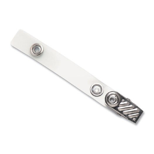 3.5'' Mylar 1-Hole Ribbed-Face Badge Clip - 100 per pack