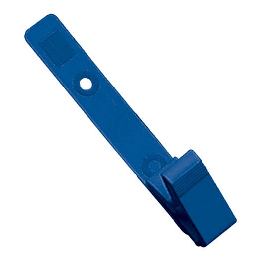 3.125" Blue Knurled Grip Delrin Plastic Strap Clip - 100 per pack