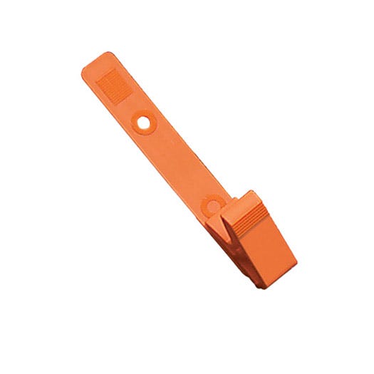 Orange Plastic Badge Clips w/ Knurled Thumb Grip - 3.125'' - 100 pack