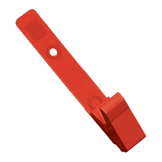 3.125" Red Knurled Grip Delrin Plastic Strap Clip - 100 per pack