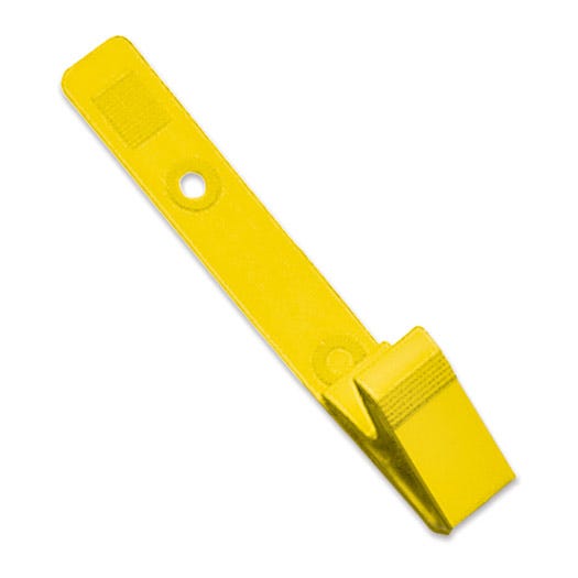 3.125" Yellow Knurled Grip Delrin Plastic Strap Clip - 100 per pack