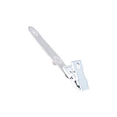 2.25'' Frosted Plastic Colored 1-Hole Badge Clip - 100 per pack