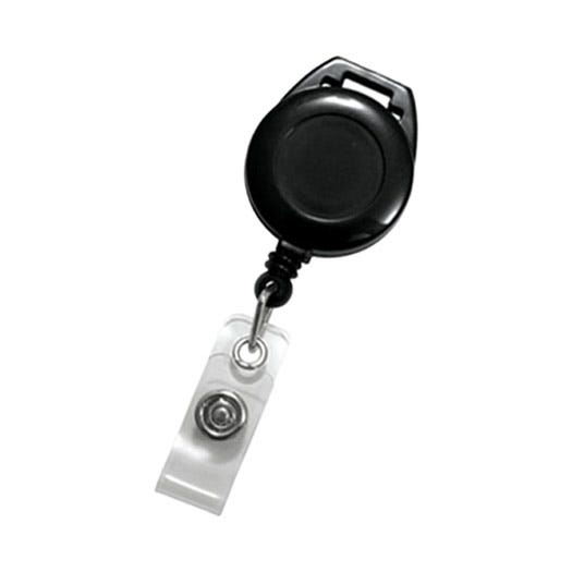 Round Badge Reels - 1.25'' - Lanyard Attachment - Clear Strap - 100 per pack