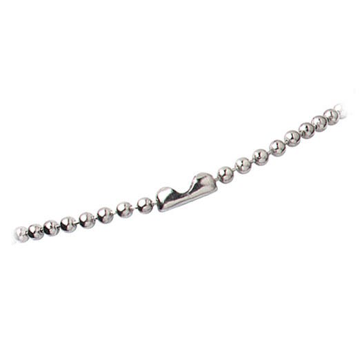 Nickel-Plated Steel Beaded Neck Chain with Connector