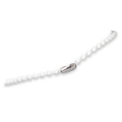 30'' White Plastic Beaded Neck Chain - 500 per pack