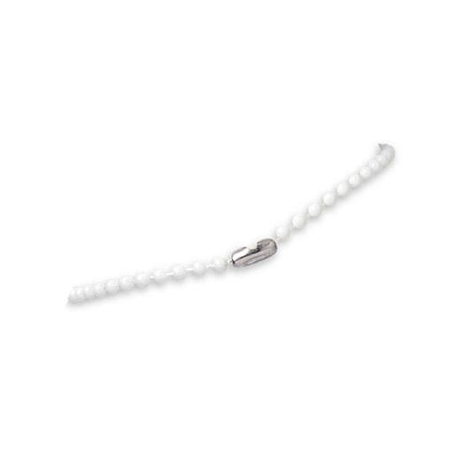 36'' White Plastic Beaded Neck Chain - 100 per pack