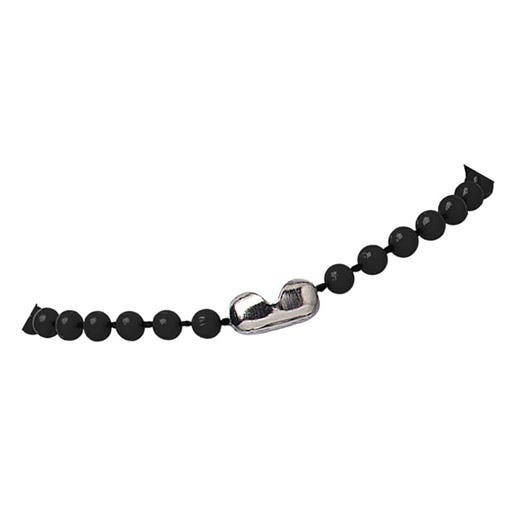 38'' Black Plastic Beaded Neck Chain w/ Connector - 100 per pack