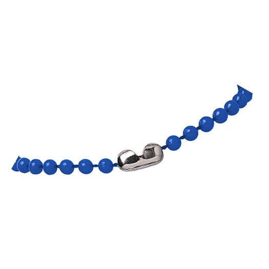 38'' Royal Blue Plastic Beaded Neck Chain w/ Connector - 100 per pack