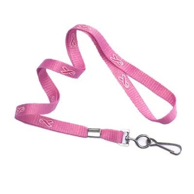 3/8'' MicroWeave Cause Awareness, Non-Breakaway Lanyard - 100 per pack