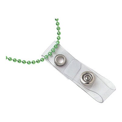 3.375'' Clear Vinyl Neck Chain Strap Adaptor - 100 per pack