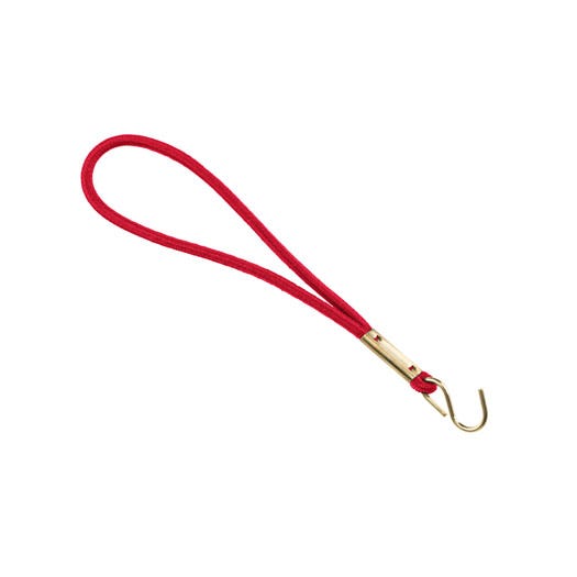 Red Elastic Wristband w/ Brass ''S'' Hook - 300 per pack
