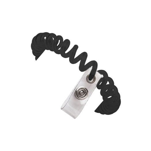 Black Wrist Coil w/ Clear Vinyl Strap - 3000 per pack