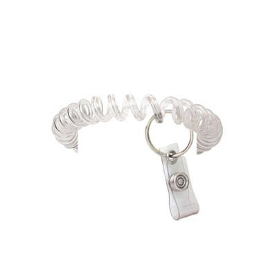 Plastic Wrist Coil w/ Split Ring & Vinyl Strap - 250 per pack