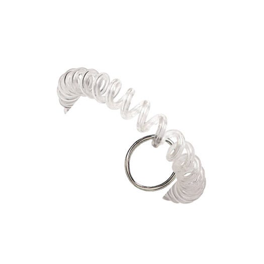 Clear Wrist Coil w/ Split Ring - 3000 per pack