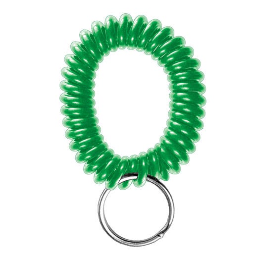 Green Wrist Coil w/ Split Ring - 250 per pack