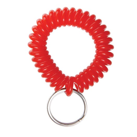 Red Wrist Coil w/ Split Ring - 250 per pack