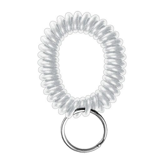 White Wrist Coil w/ Split Ring - 250 per pack