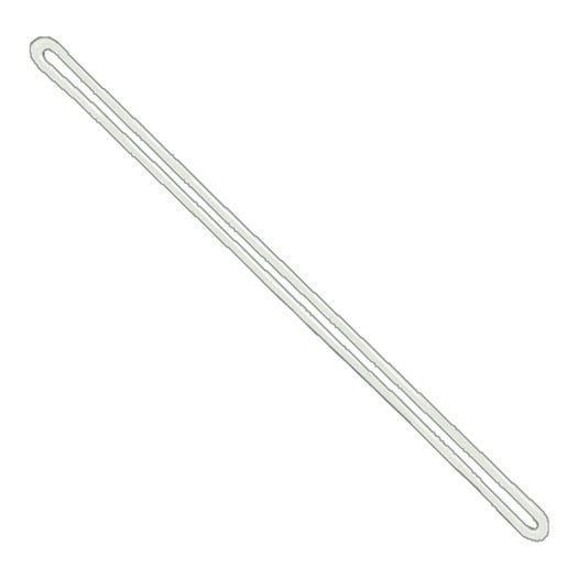 9'' White Flexible Plastic Loop Straps - 100 per pack
