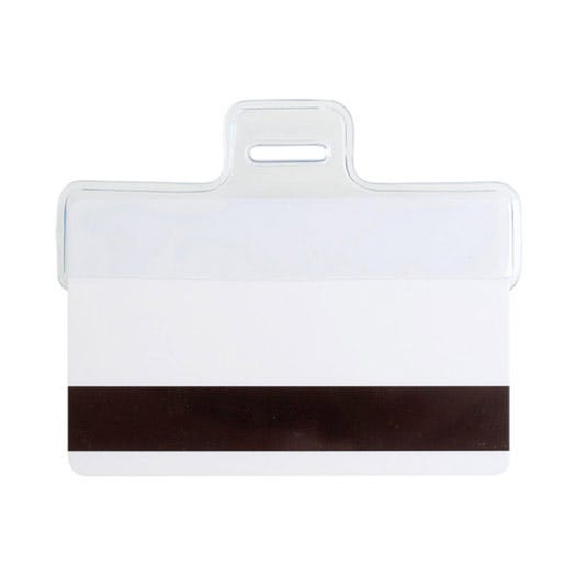 Half-Card Badge Holder for Mag Stripe Cards - Horizontal - 100 pack