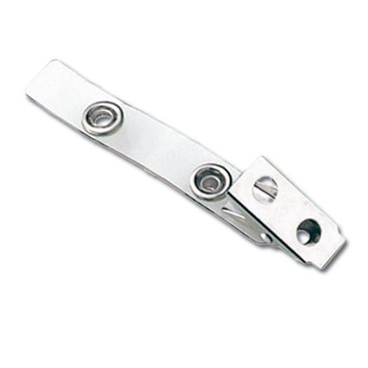 2.75" Clear Vinyl 2-Hole Strap Clip - 100 per pack