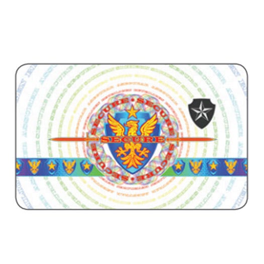 Entrust Datacard 508982-005 1.0 mil Secure Crest Holographic DuraGard Laminate - 300 imprints