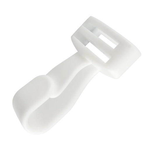 3/4'' White Plastic Lanyard Hook - 5000 per pack