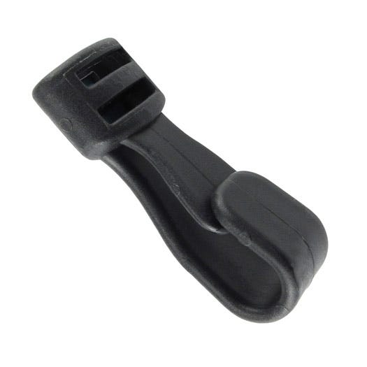 3/8'' Black Plastic Lanyard Hook - 5000 per pack