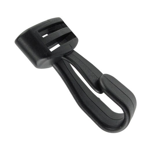 3/4'' Wide Black Plastic Lanyard Hook - 5000 per pack