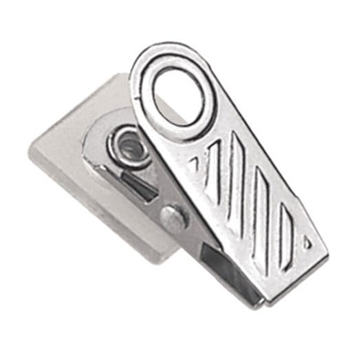 1'' Ribbed Glue-On 1-Hole Badge Clip - 5000 per pack