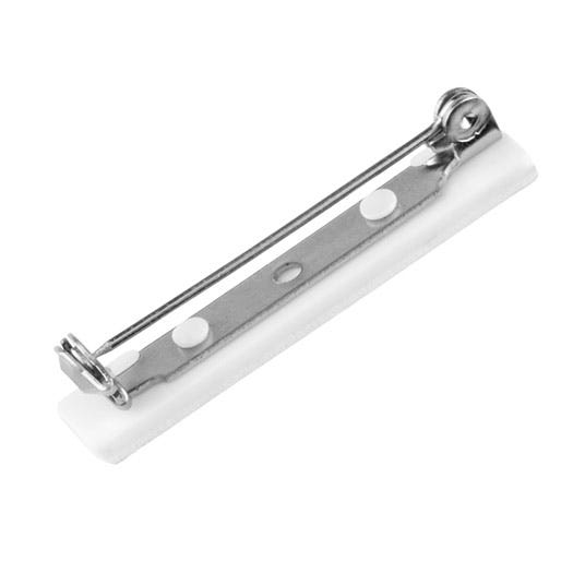 1 1/2'' Glue-On Badge Bar Pin w/ Locking Safety Catch - 100 per pack