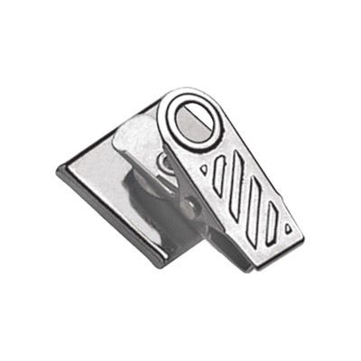 1'' Adhesive 1-Hole Ribbed Badge Clip - 100 per pack