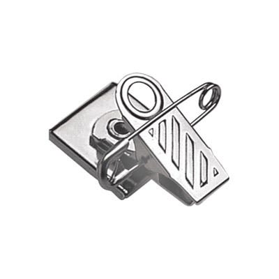 1'' Adhesive 1-Hole Ribbed Badge Clip w/ Safety Pin - 100 per pack