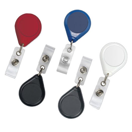 Premium Round Badge Reels - Belt Clip - Twist Free Design - 25 Pack