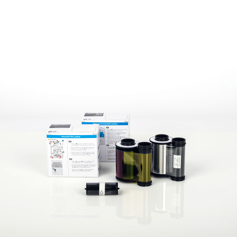IDP 653547 Color Ribbon and Retransfer Film Kit - YMCK - 500 prints