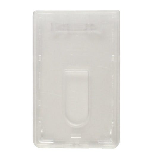 Frosted Rigid Plastic Vertical Access Card Holder w/ UV Protection