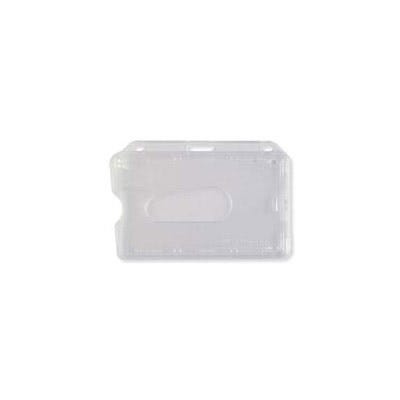Frosted Rigid Plastic Horizontal Access Card Holder w/ UV Protection