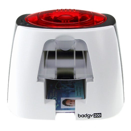 Evolis Badgy200 ID Card Printer with Supplies - Single-Sided