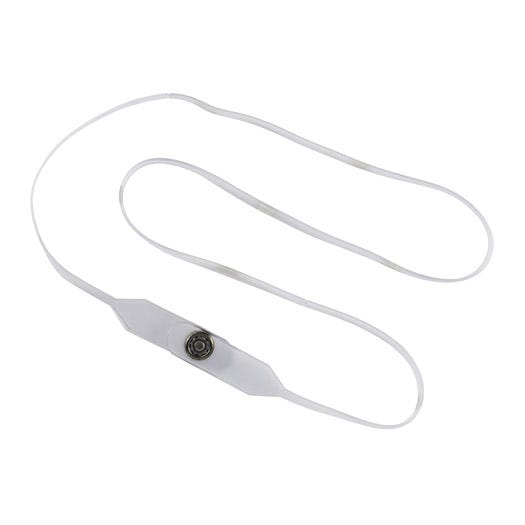 1/8'' Clear Frosted Vinyl Breakaway Neck Strap - Per pack (100)