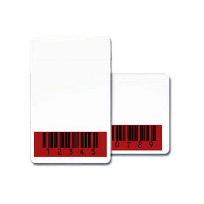CR80.30 Mil Red Barcode Mask PVC Cards - Qty. 1000
